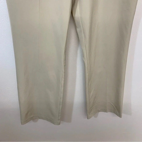 Nike Golf Pants Woman Medium  Dri Fit Straight Leg Beigh Stretch Pockets Trouser - Picture 3 of 16